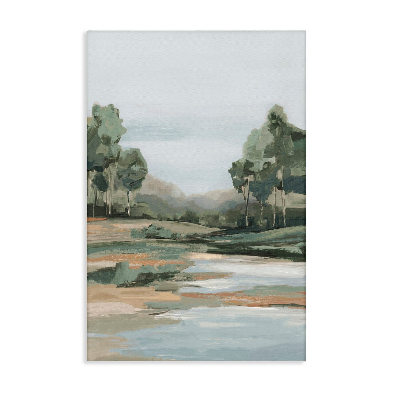 Stupell Industries Distant Woodland Creek View Canvas By Hannah Dawson